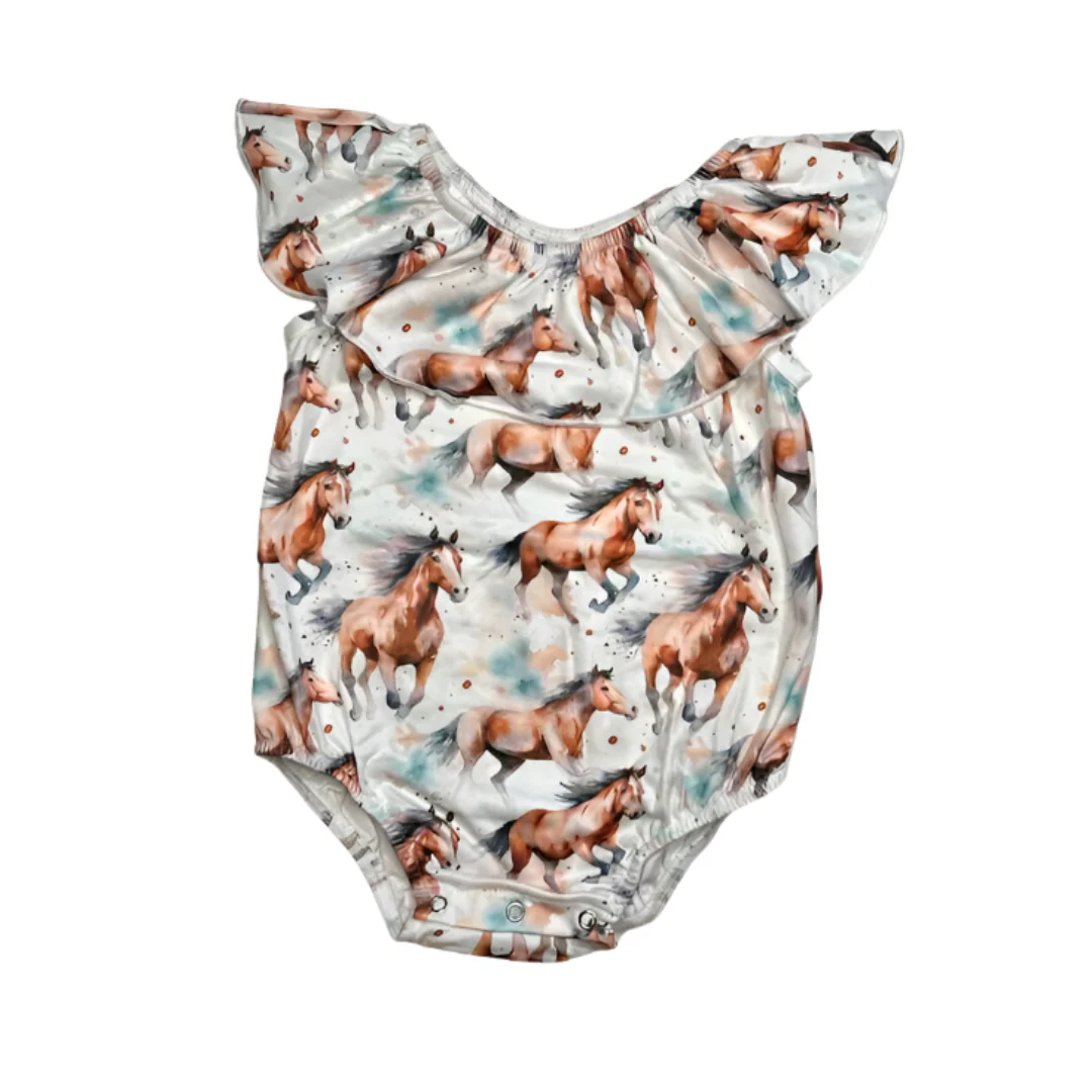 Shea Baby Baby Girls' Running Horse Sleeveless Onesie