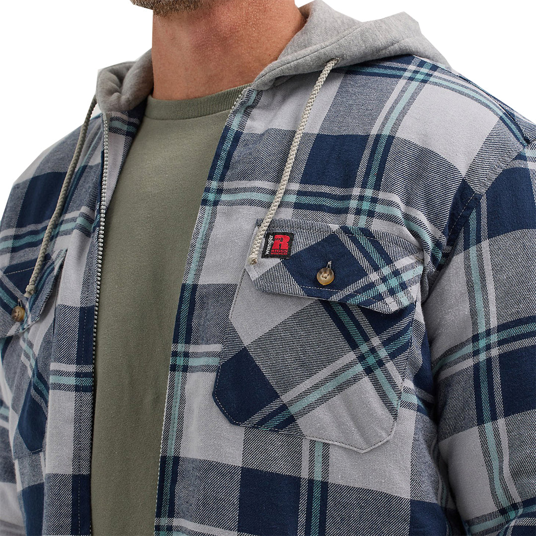 Wrangler RIGGS Workwear Men's Flannel Hooded Jacket