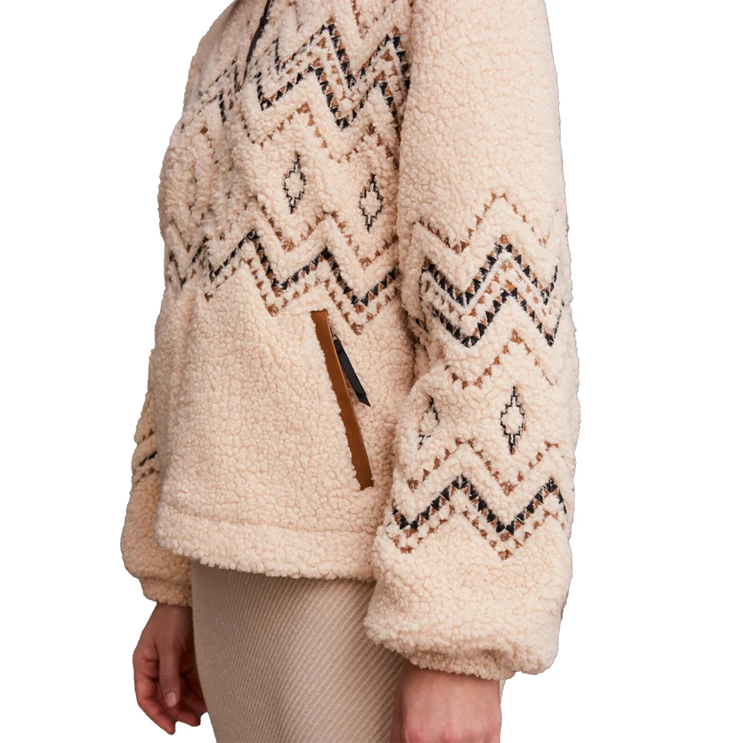 Tribal Women's Denim Aztec Embroidery Jacket