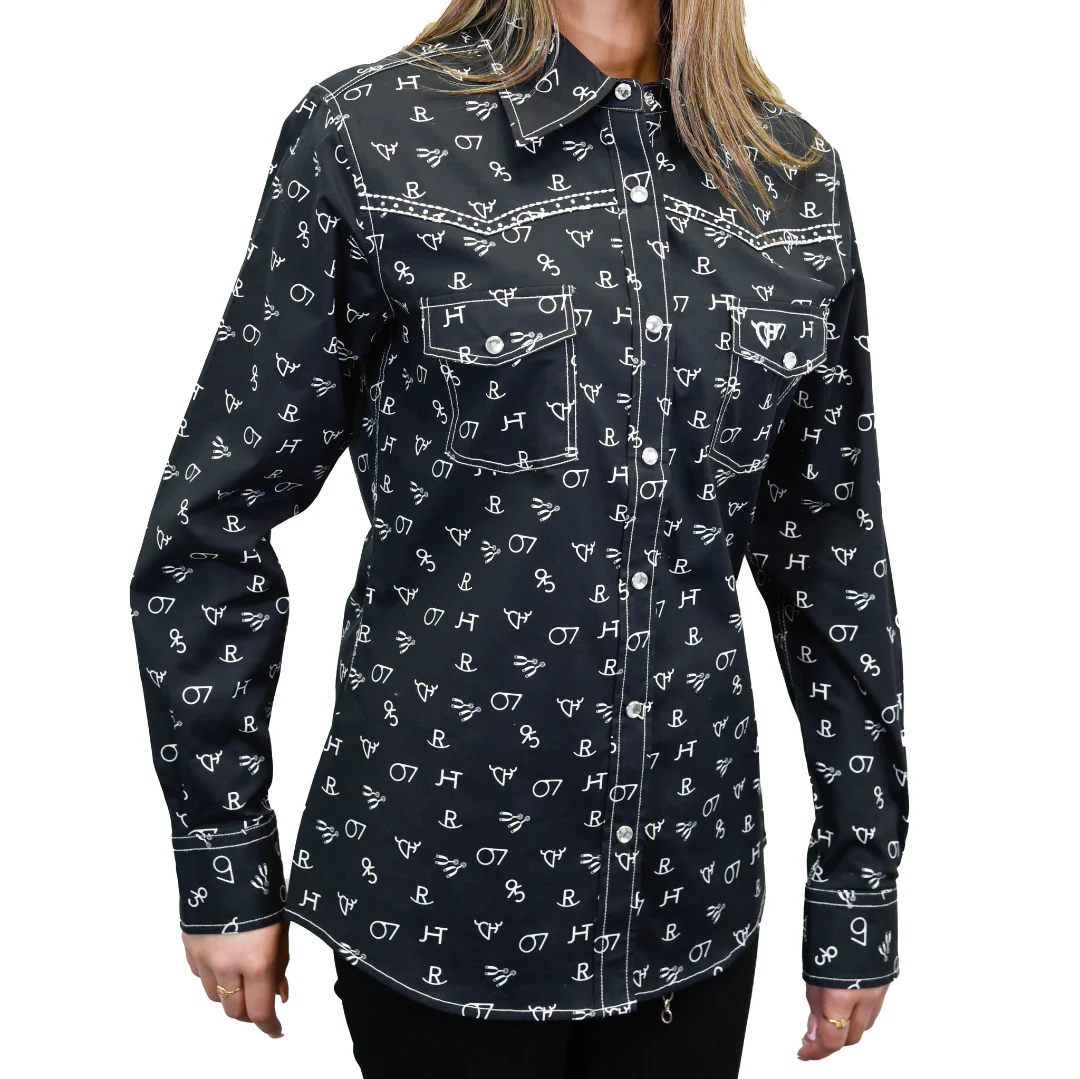 Cowgirl Hardware Women's Iron Western Long Sleeve Snap Shirt