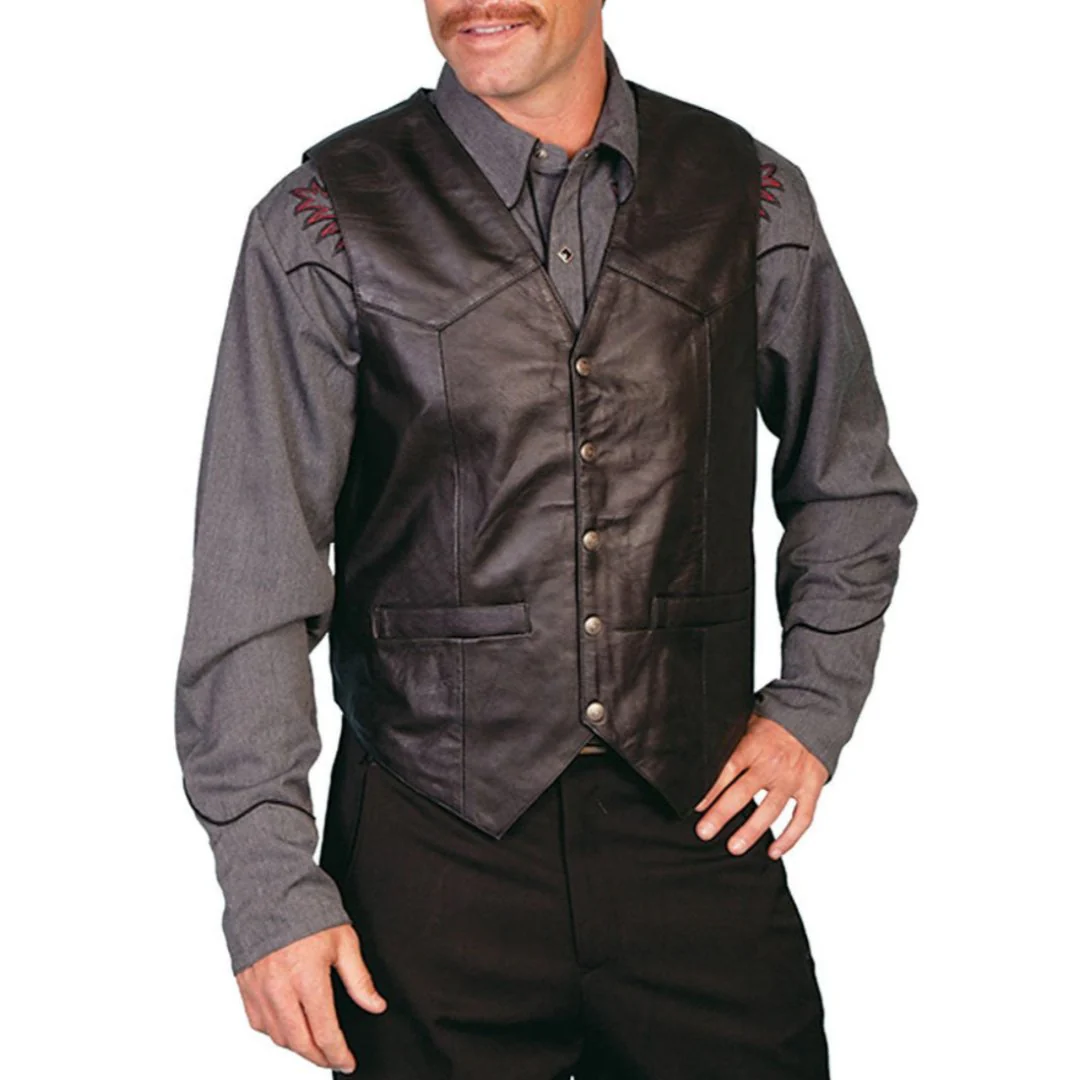 Scully Men's Lambskin Leather Vest