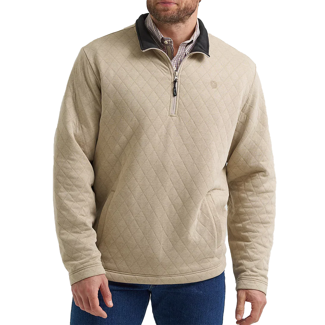 Wrangler Men's George Strait Quarter-Zip Quilted Pullover