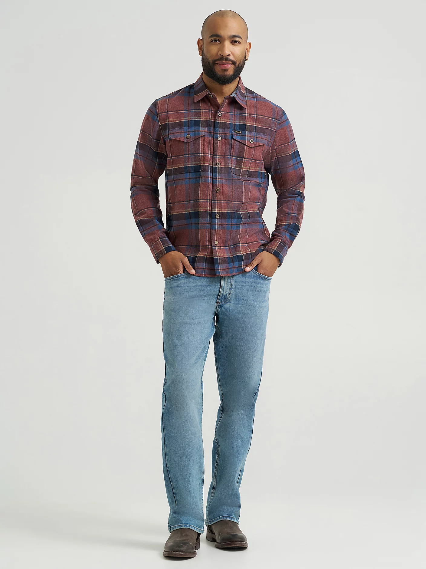 Men's Wrangler® Flannel Plaid Shirt