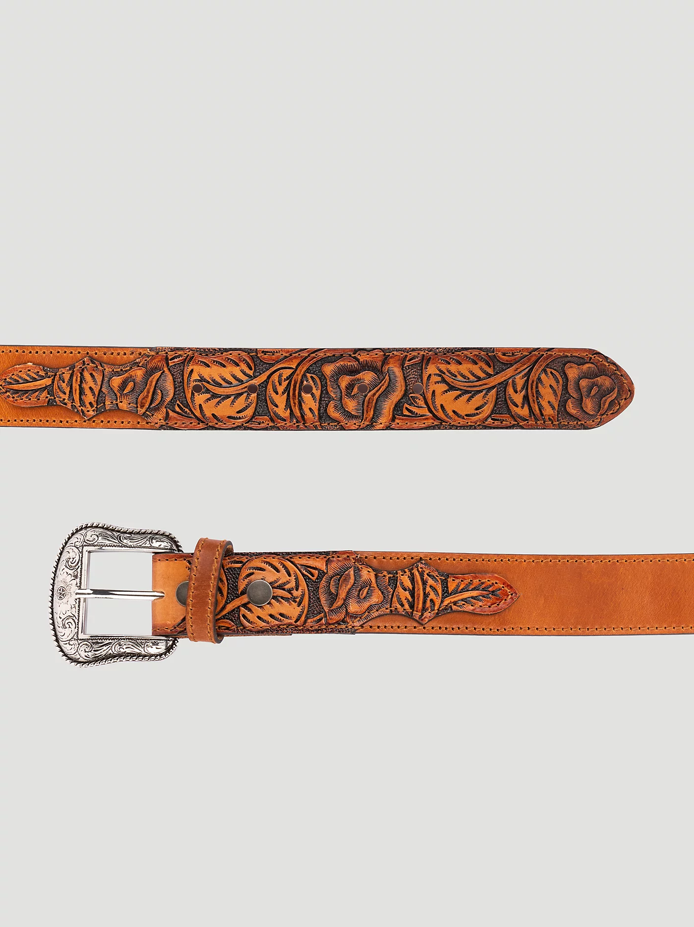 Men's Floral Embossed Belt