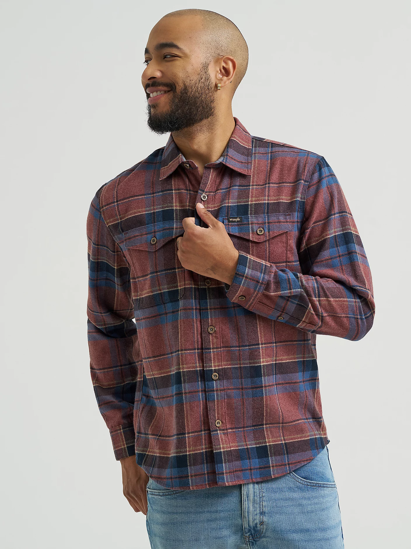 Men's Wrangler® Flannel Plaid Shirt