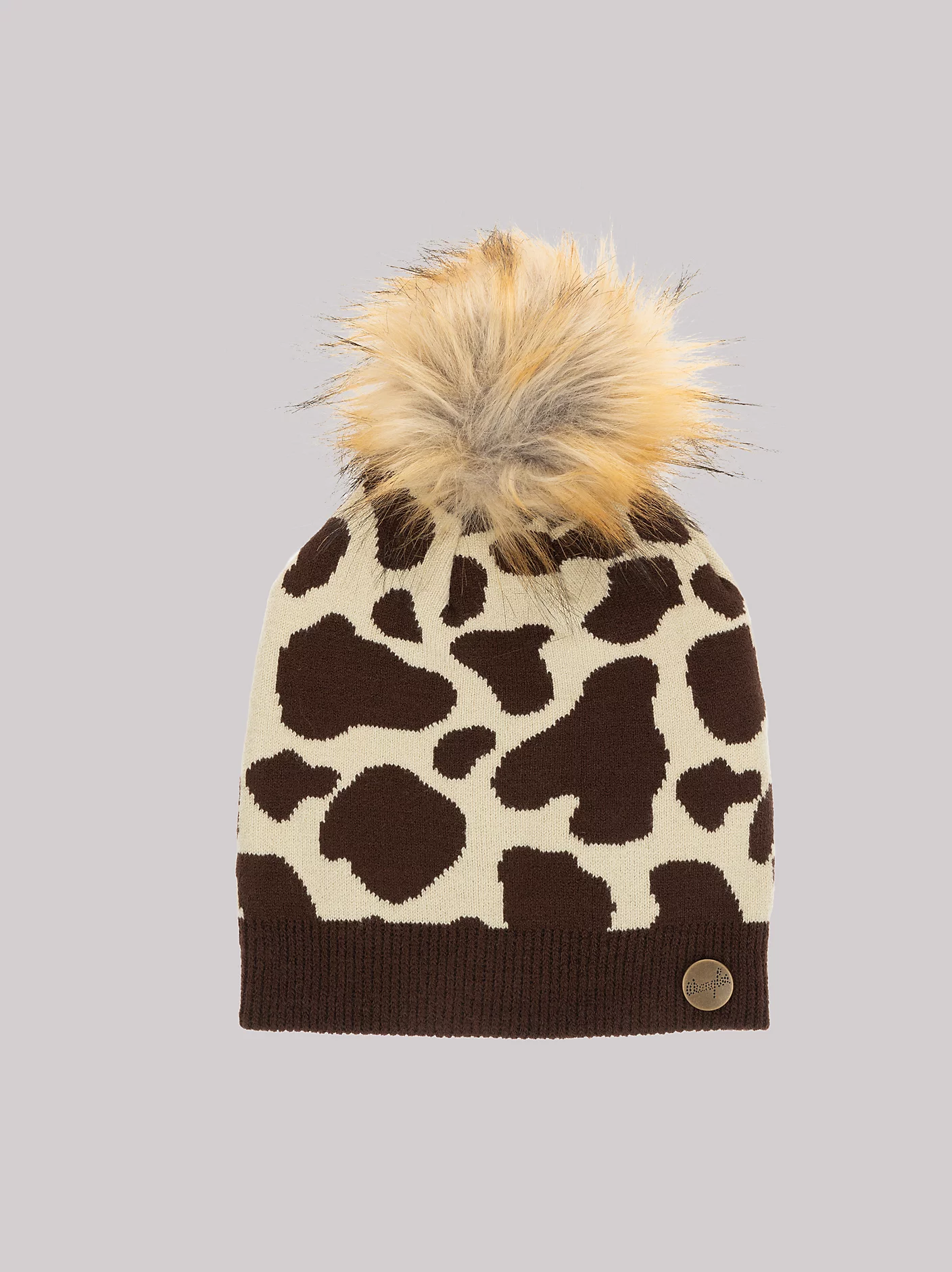 Women’s Giraffe Ombre Pom Pom Beanie