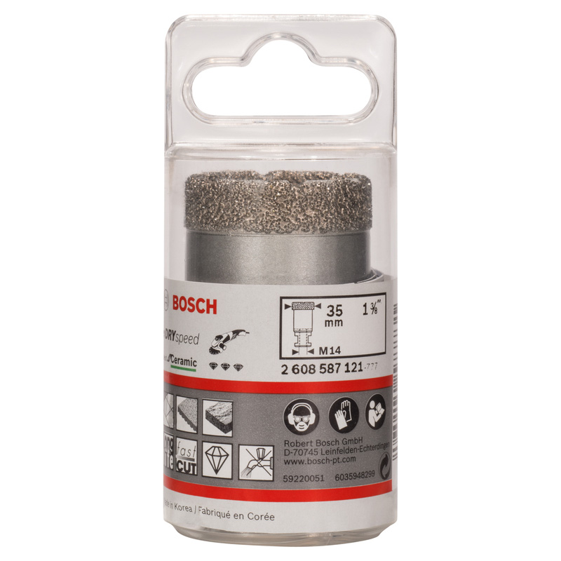 Bosch Diamond Ceramic Tile Hole Cutter 35 x 35mm, M14