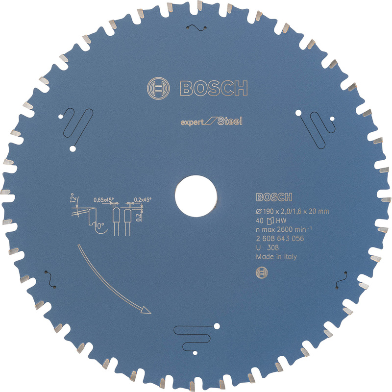 Bosch EXPERT Steel Circular Saw Blade 190 x 20 x 40T