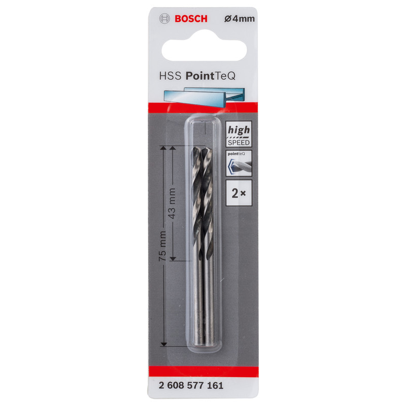 Bosch PointTeQ HSS Metal Drill Bit 4.0mm