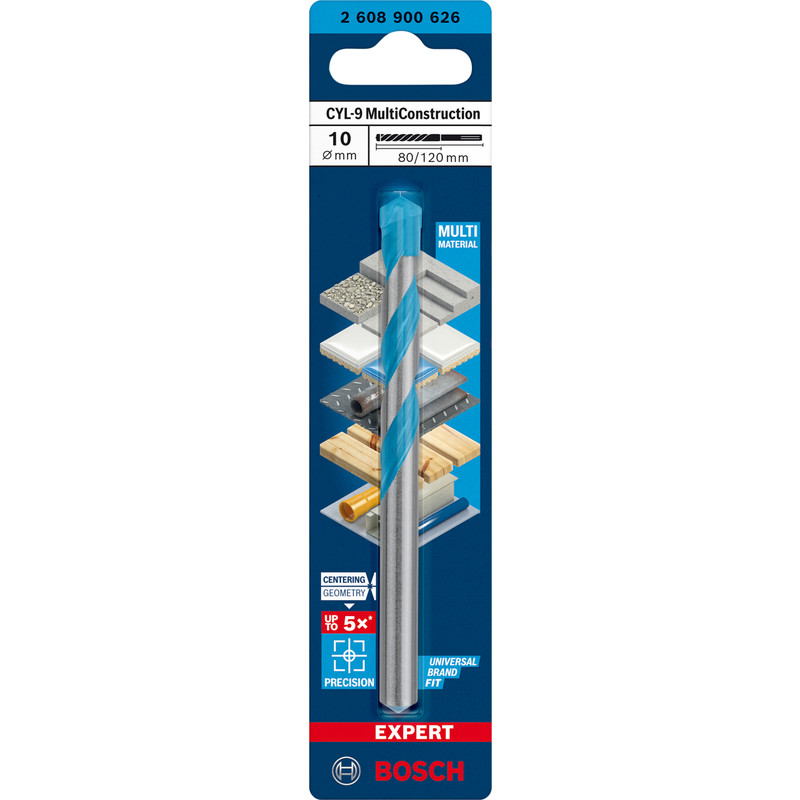 Bosch Expert CYL-9 Multi Construction TCT Drill Bit 10.0 x 120mm