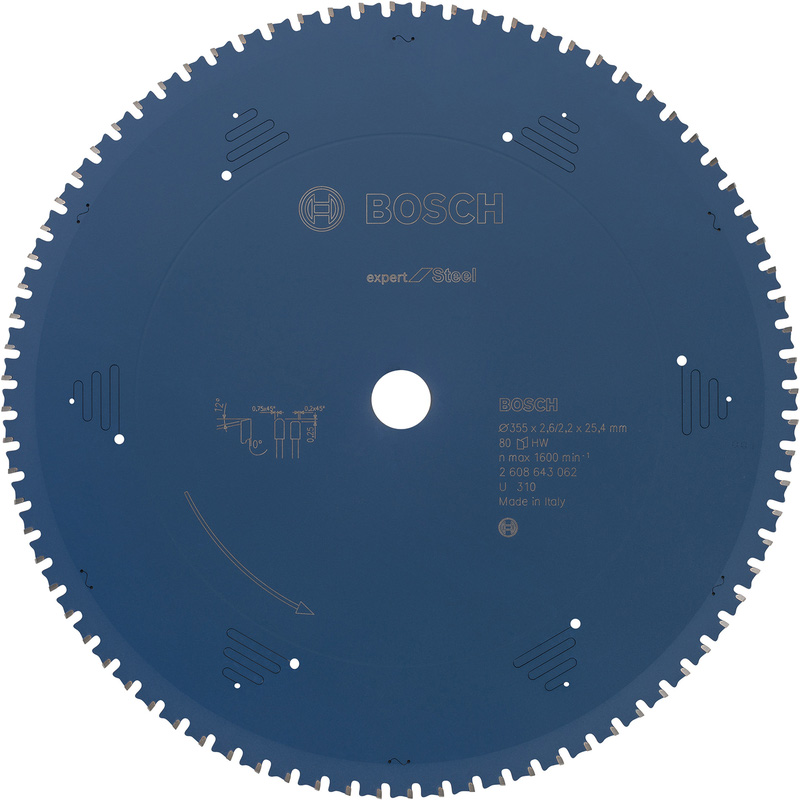 Bosch EXPERT Steel Mitre Saw Blade 355 x 25.4 x 80T