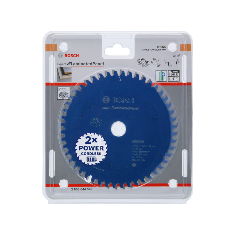 Bosch EXPERT Cordless Laminated Panel Circular Saw Blade 165 x 20 x 48T
