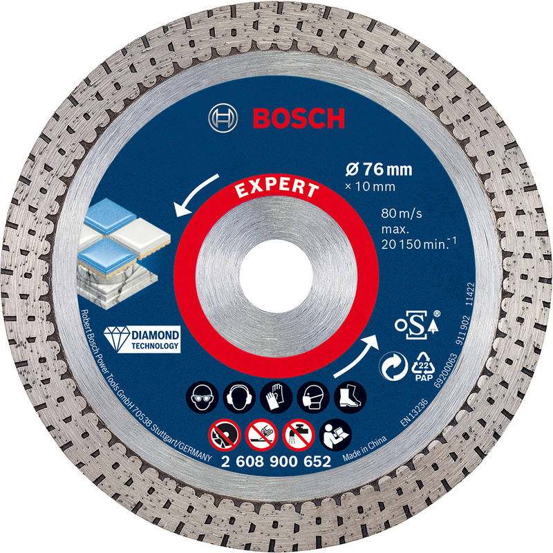 Bosch EXPERT Hard Ceramic Diamond Blade 76 x 10mm