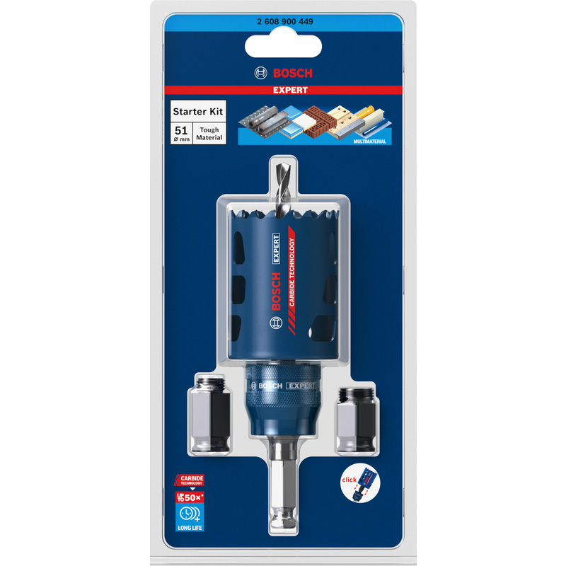 Bosch EXPERT Tough Material Hole Saw Starter Kit 51mm