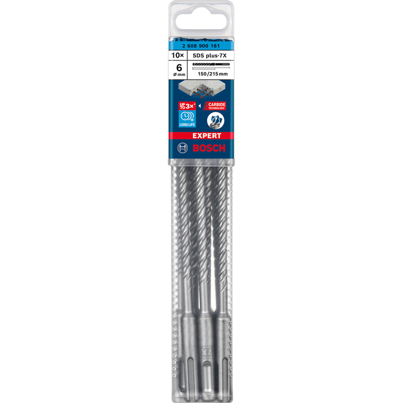 Bosch EXPERT SDS Plus 7X Hammer Drill Bit 6 x 215mm (4 cutter)