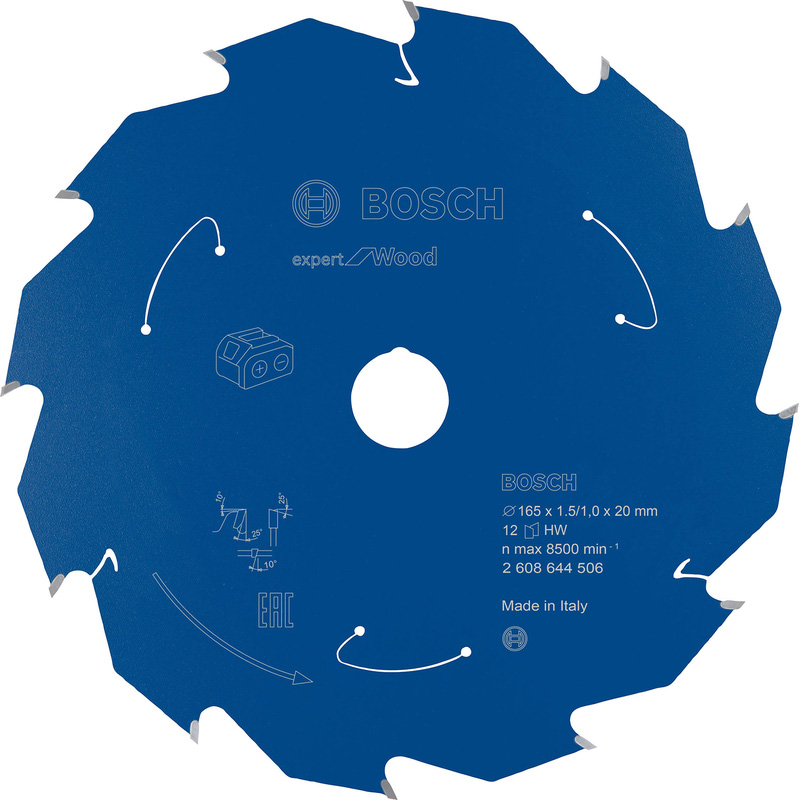 Bosch EXPERT Cordless Circular Saw Blade 165 x 20 x 12T