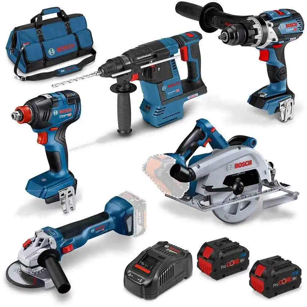 BOSCH ProCORE18V Brushless 5 Piece 2 x 8.0Ah Combo Kit 0615990M70