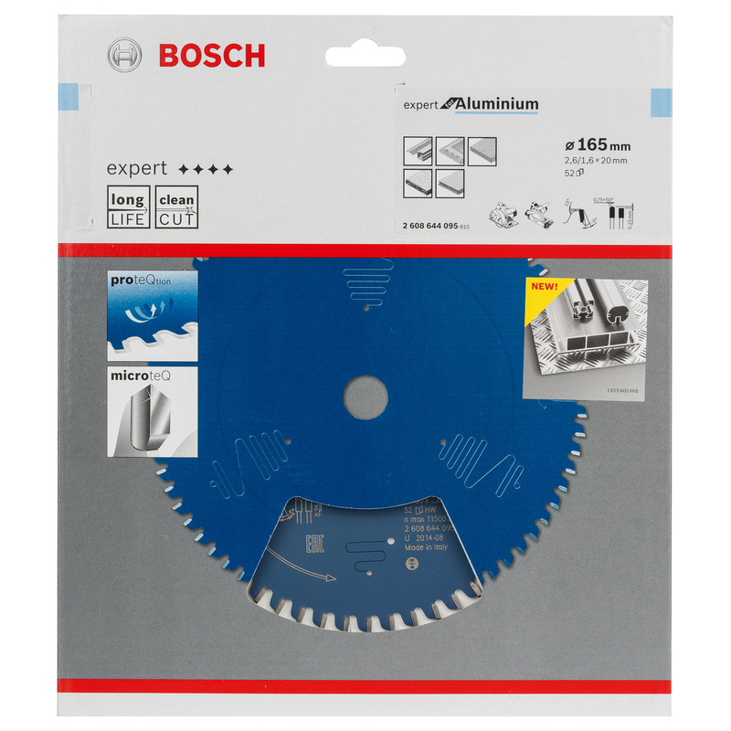 Bosch EXPERT Aluminium Circular Saw Blade 165 x 20 x 52T