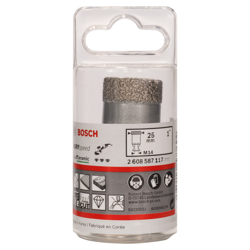 Bosch Diamond Ceramic Tile Hole Cutter 25 x 35mm, M14