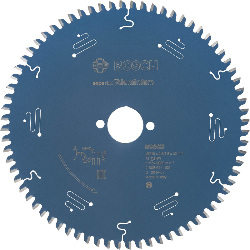 Bosch EXPERT Aluminium Circular Saw Blade 210 x 30 x 72T
