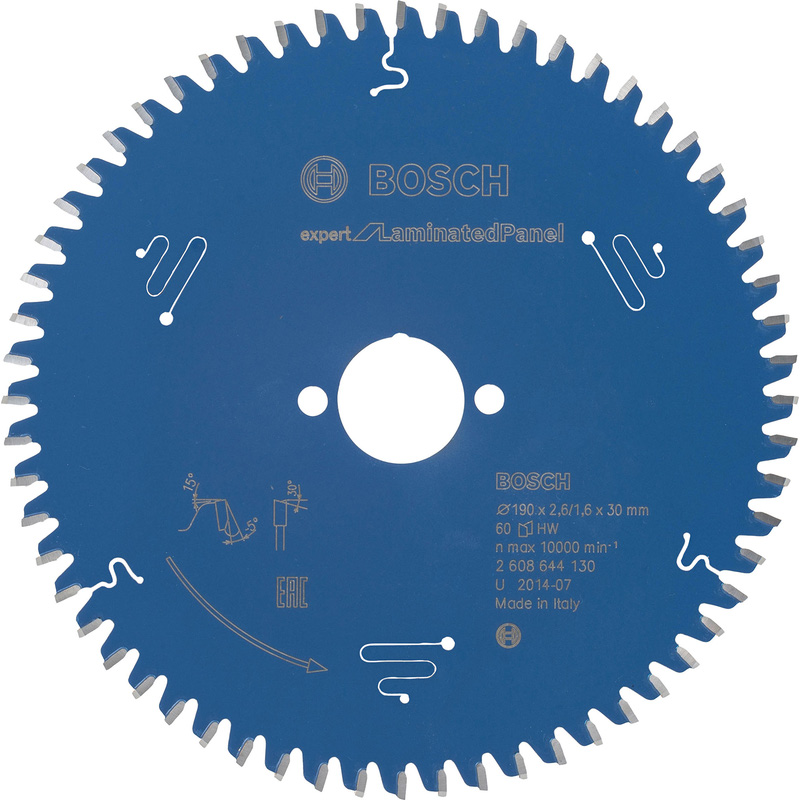 Bosch EXPERT Laminated Panel Circular Saw Blade 190 x 30 x 60T