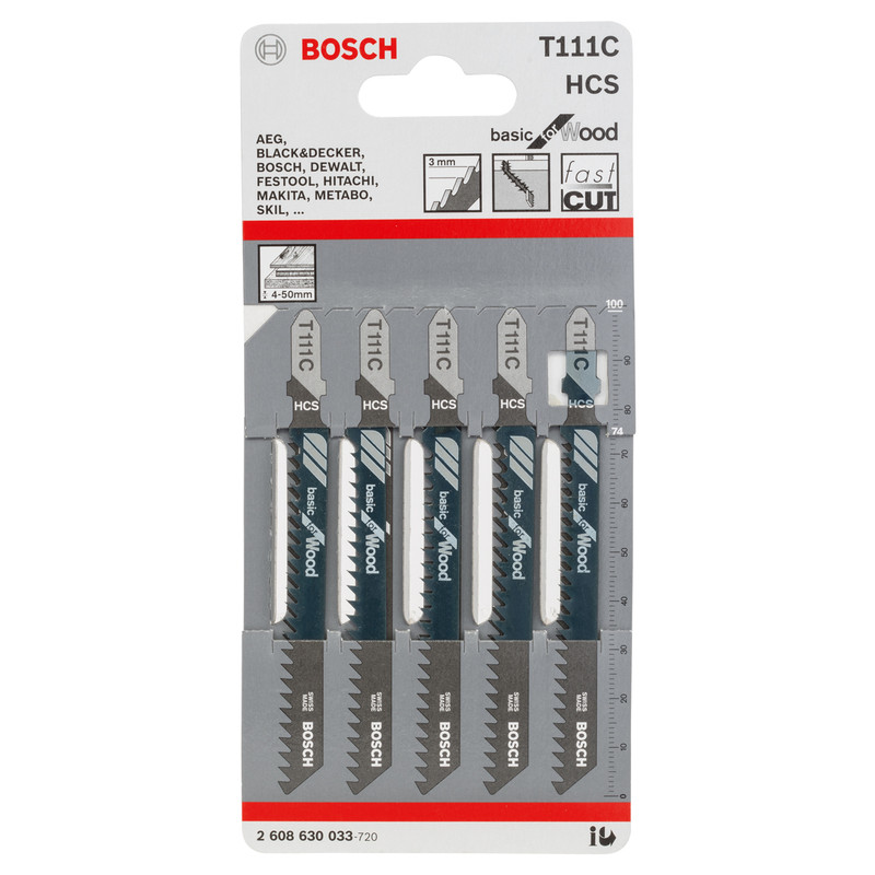 Bosch Bayonet Jigsaw Blade T111C Wood