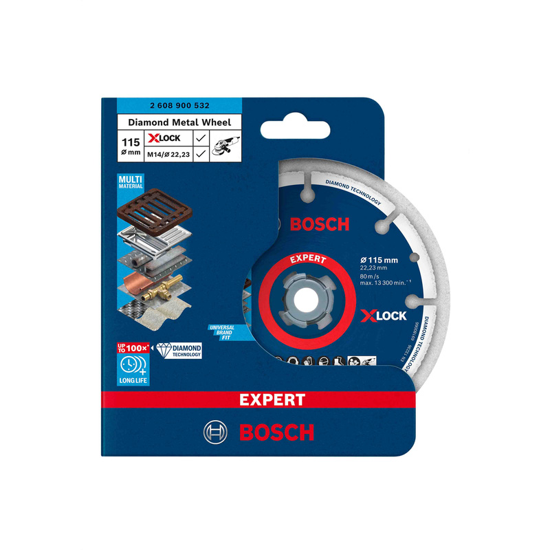 Bosch EXPERT Diamond Metal Cutting Disc 115 x 22.23mm X-LOCK