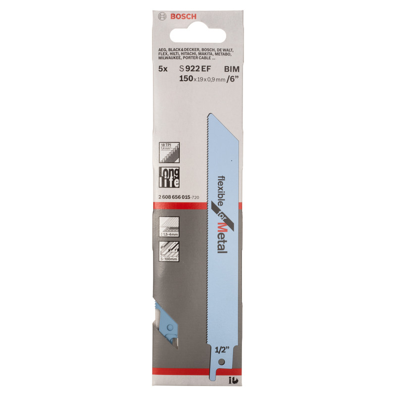 Bosch Sabre Saw Blade Metal S922EF