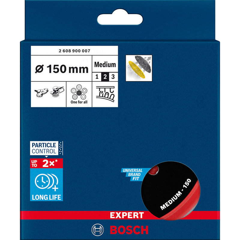 Bosch EXPERT Multihole Backing Pad Universal 150 mm, Medium