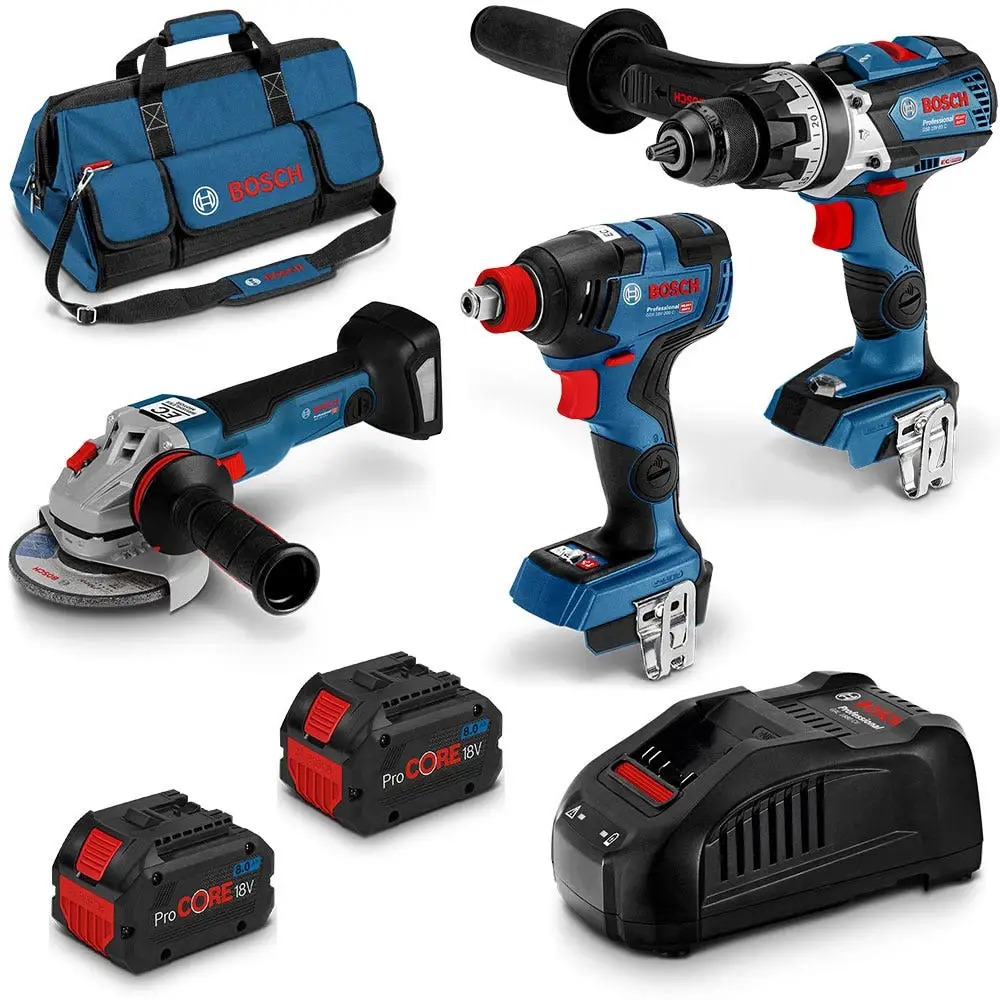 BOSCH ProCORE18V Brushless 3 Piece 2 X 8.0Ah Combo Kit 0615990L27