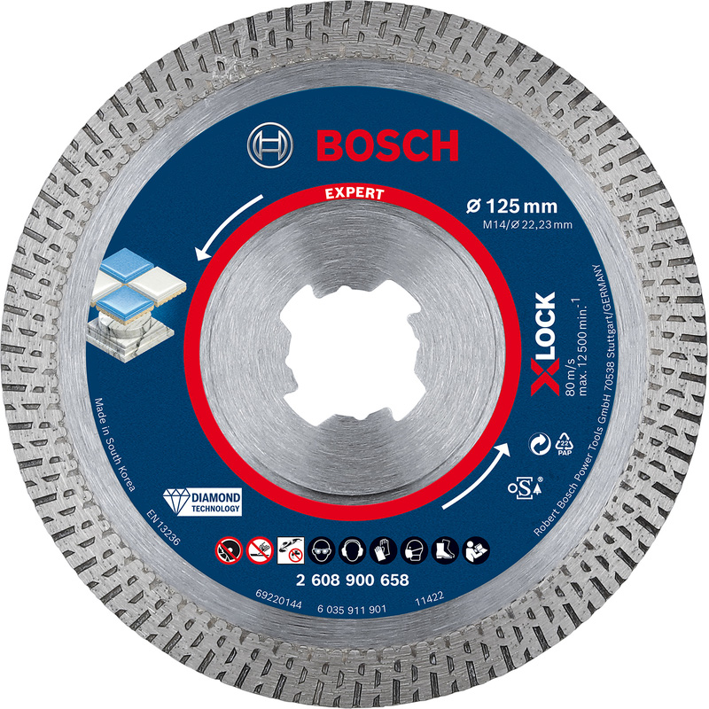 Bosch EXPERT Hard Ceramic Diamond Blade 125 x 22.23mm X-LOCK