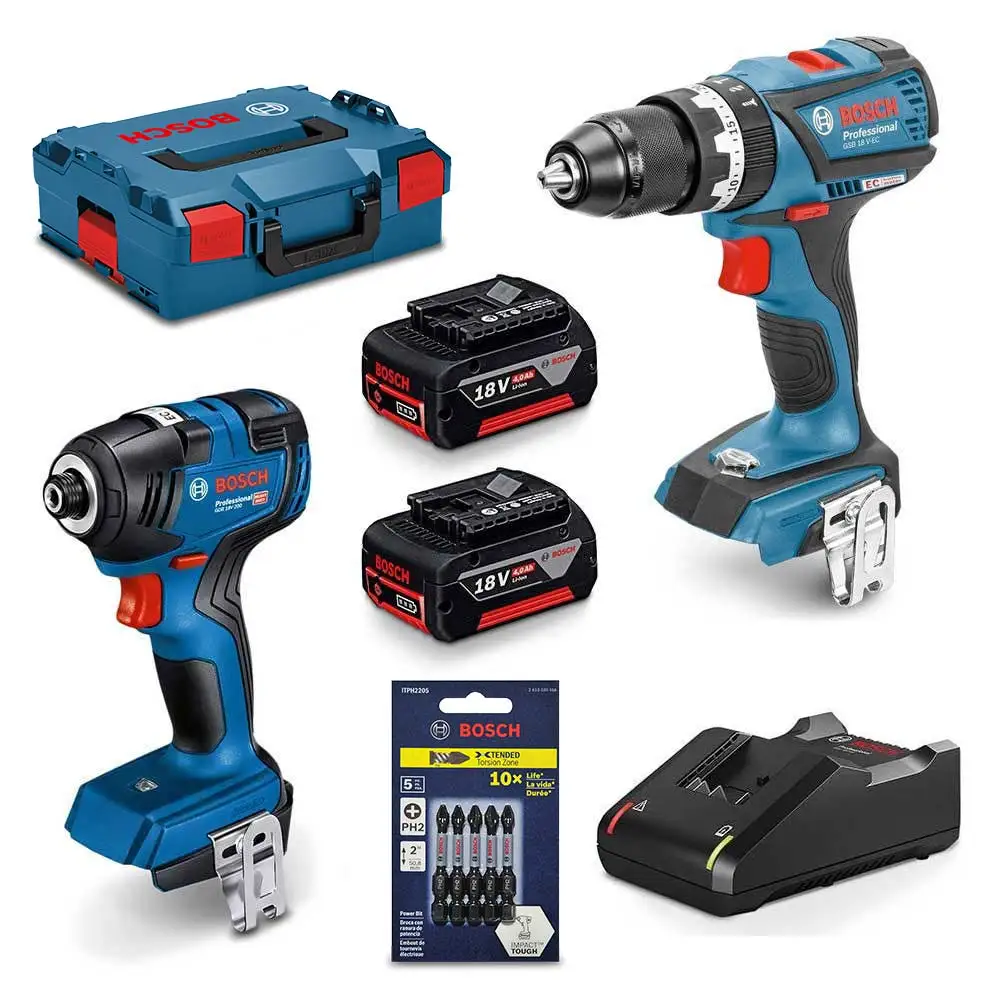 BOSCH 18V Brushless 2 Piece 2 x 4.0Ah Combo Kit 0.615.990.M5A