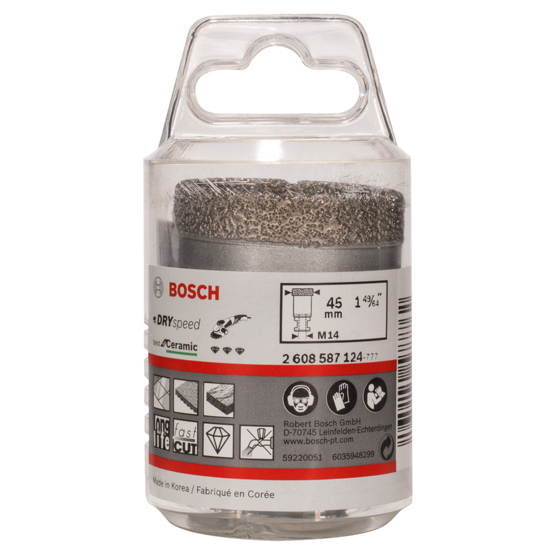 Bosch Diamond Ceramic Tile Hole Cutter 45 x 35mm, M14