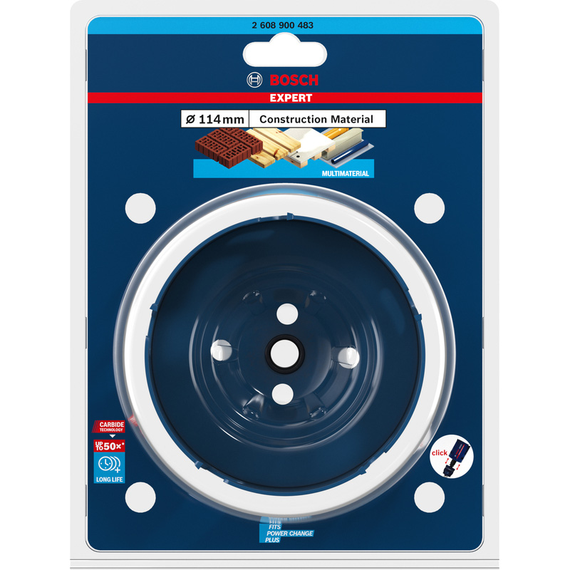Bosch EXPERT Construction Material Holesaw 114mm