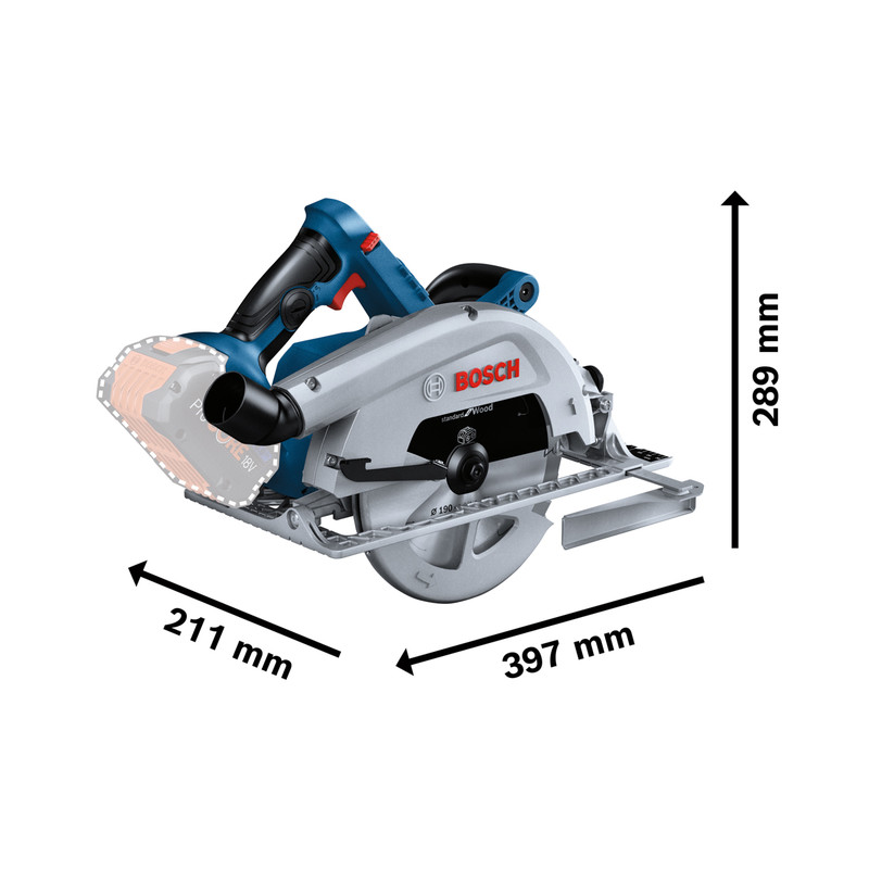 Bosch 18V Bi Turbo Brushless Circular Saw GKS18V-68C Connected - Body Only