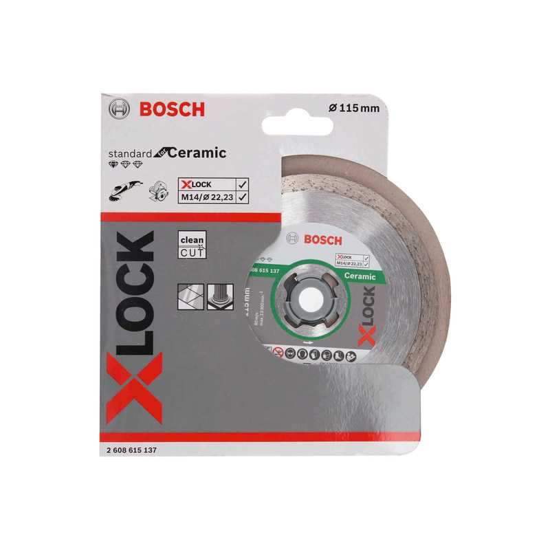 Bosch Tile & Porcelain Diamond Blade 115 x 22.23mm X-LOCK
