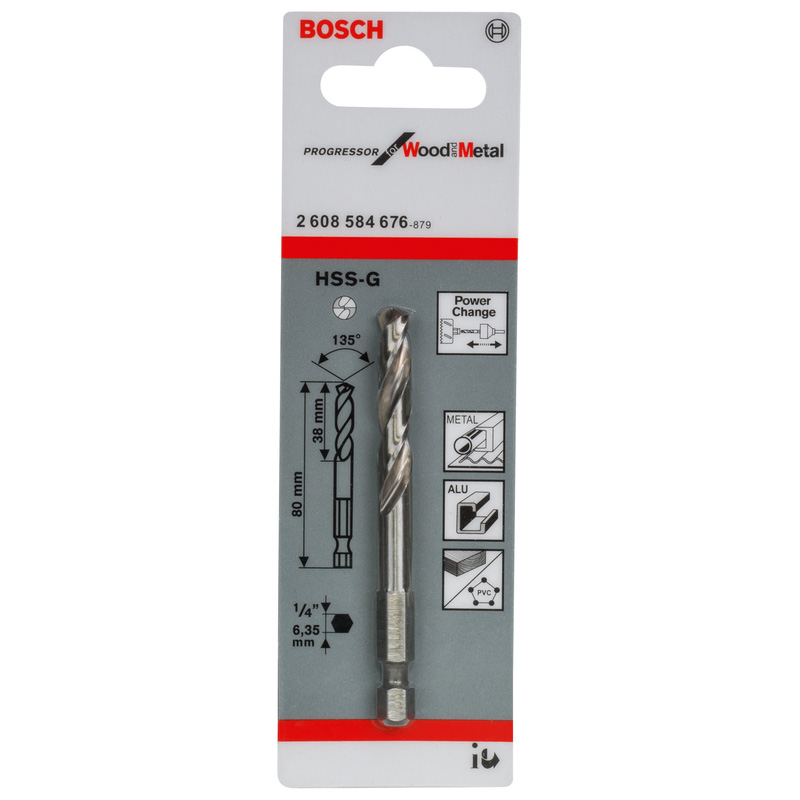 Bosch Progressor Pilot Drill Bit HSS-G 80mm