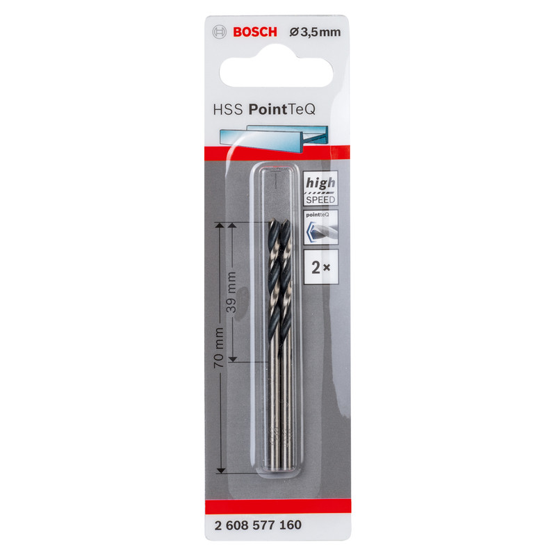 Bosch PointTeQ HSS Metal Drill Bit 3.5mm