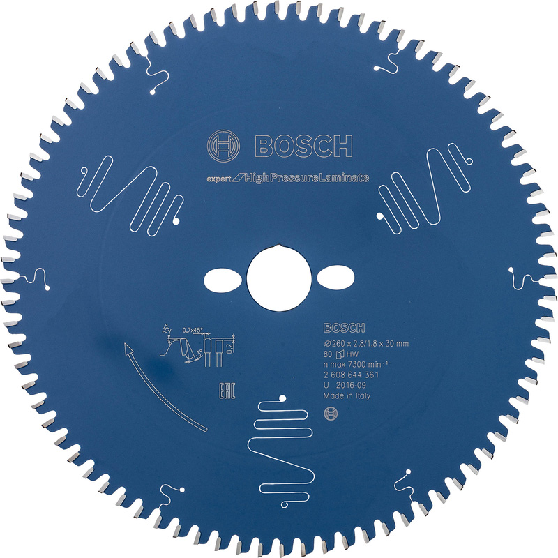 Bosch EXPERT High Pressure Laminate Circular Saw Blade 260 x 30 x 80T