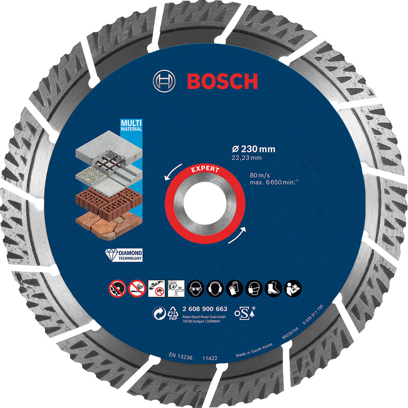 Bosch EXPERT Multi Material Diamond Blade 230 x 22.23mm