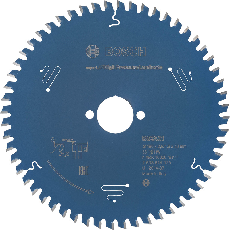 Bosch EXPERT High Pressure Laminate Circular Saw Blade 190 x 30 x 56T