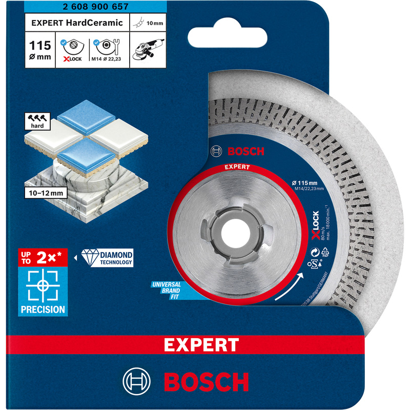 Bosch EXPERT Hard Ceramic Diamond Blade 115 x 22.23mm X-LOCK