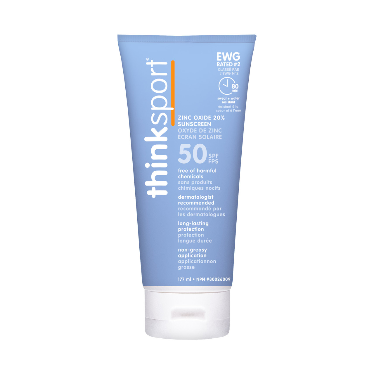 Thinksport Safe Sport SPF 50+ Sunscreen 177ml