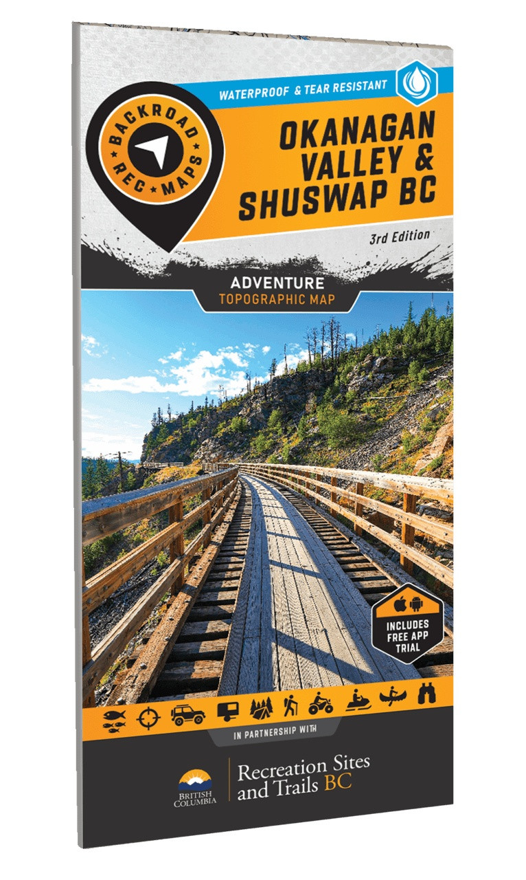 Backroad Mapbooks Okanagan Valley and Shuswap BC Waterproof Map