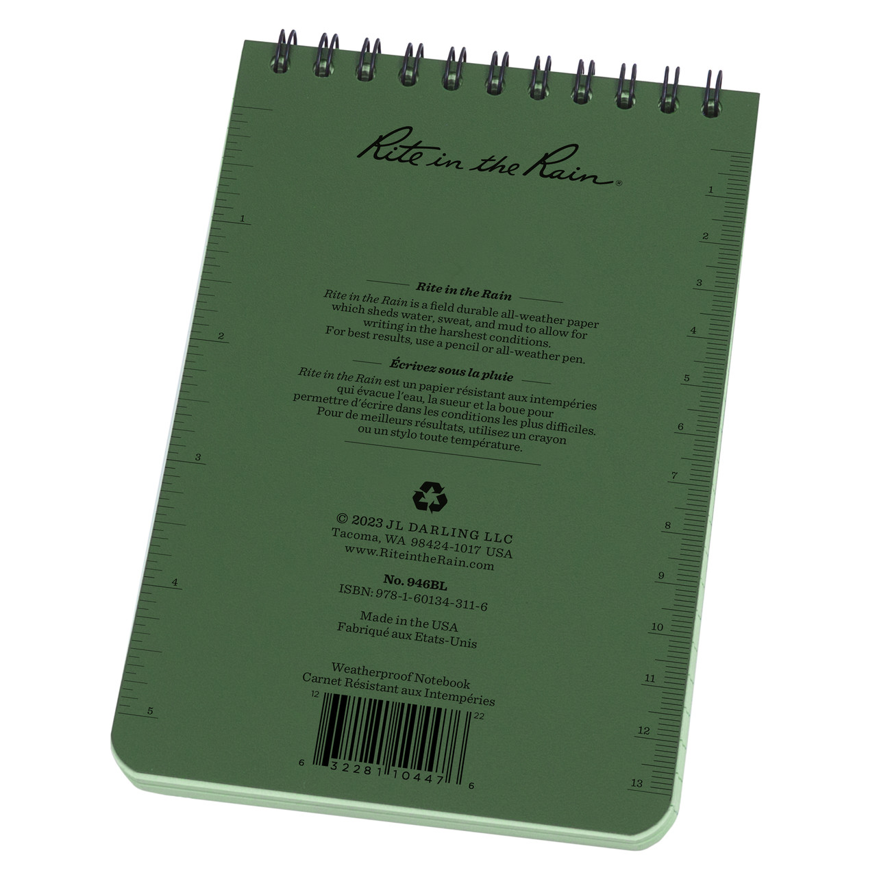 Rite in the Rain Waterproof 4x6 Top Spiral Notebook