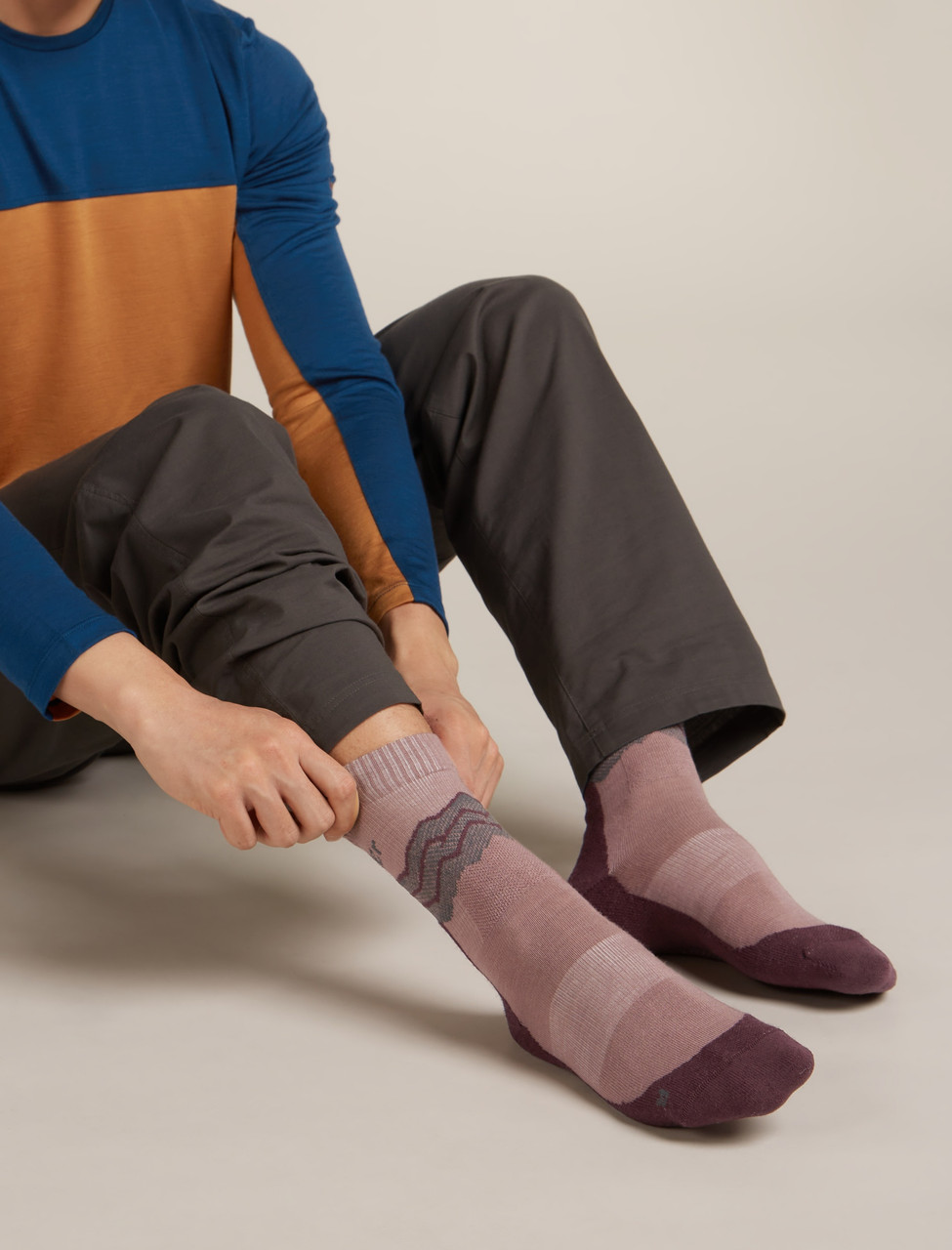 icebreaker Hike+ Medium Crew Across the Peaks Socks - Men's