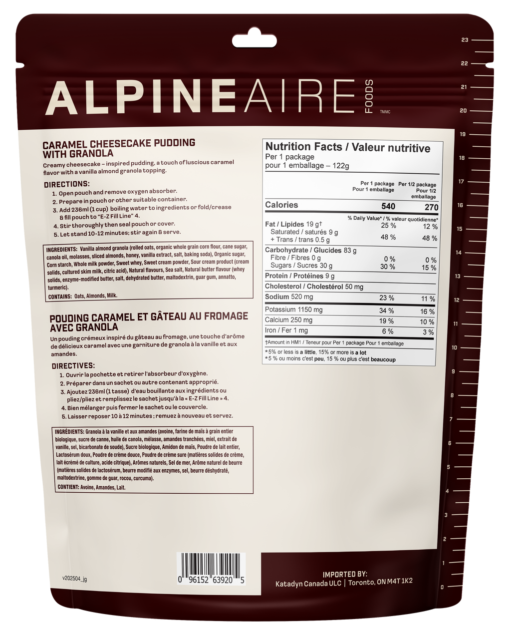 AlpineAire Caramel Cheesecake Pudding with Granola