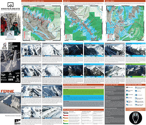 Backcountry Skiing Canada Fernie Ski Touring Map