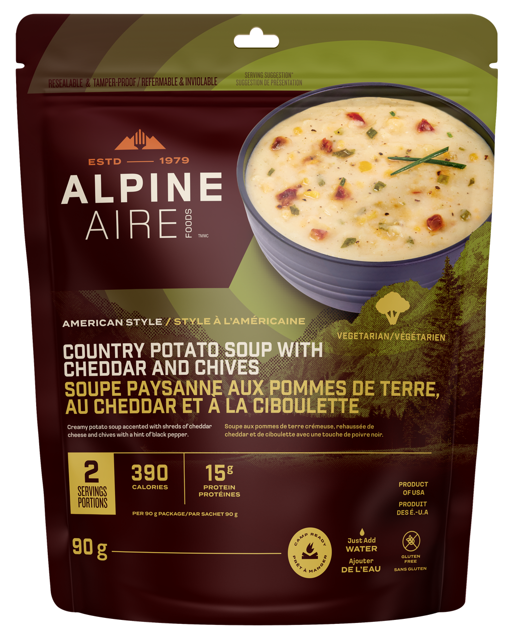 AlpineAire Country Potato Soup with Cheddar and Chives