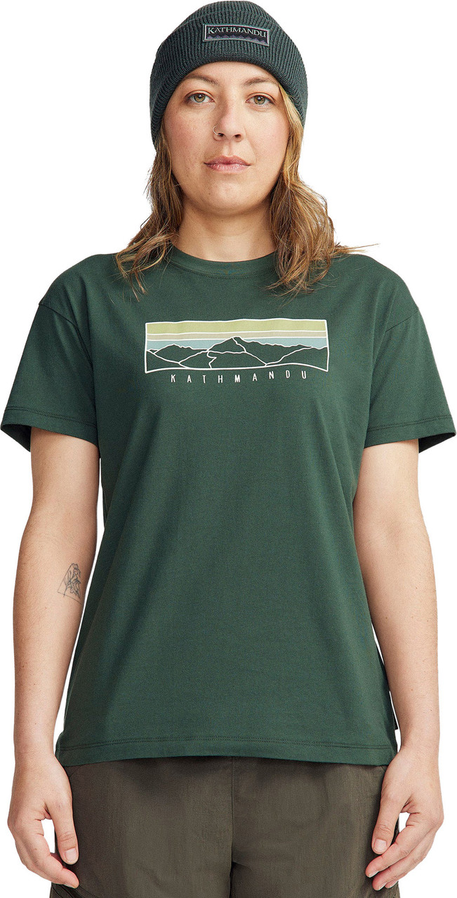 Kathmandu Mountain Sunset Organic Short Sleeve Tee - Women's